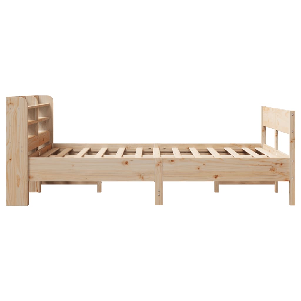 Bed Frame without Mattress 140x190 cm Solid Wood Pine